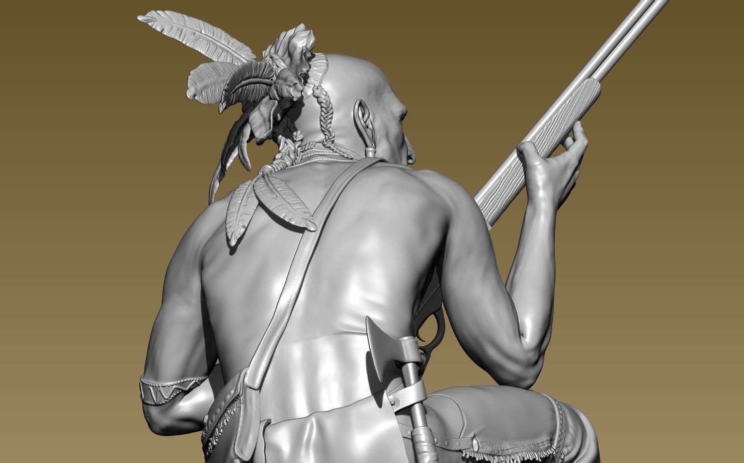 American Native Rifle 3D print model_7