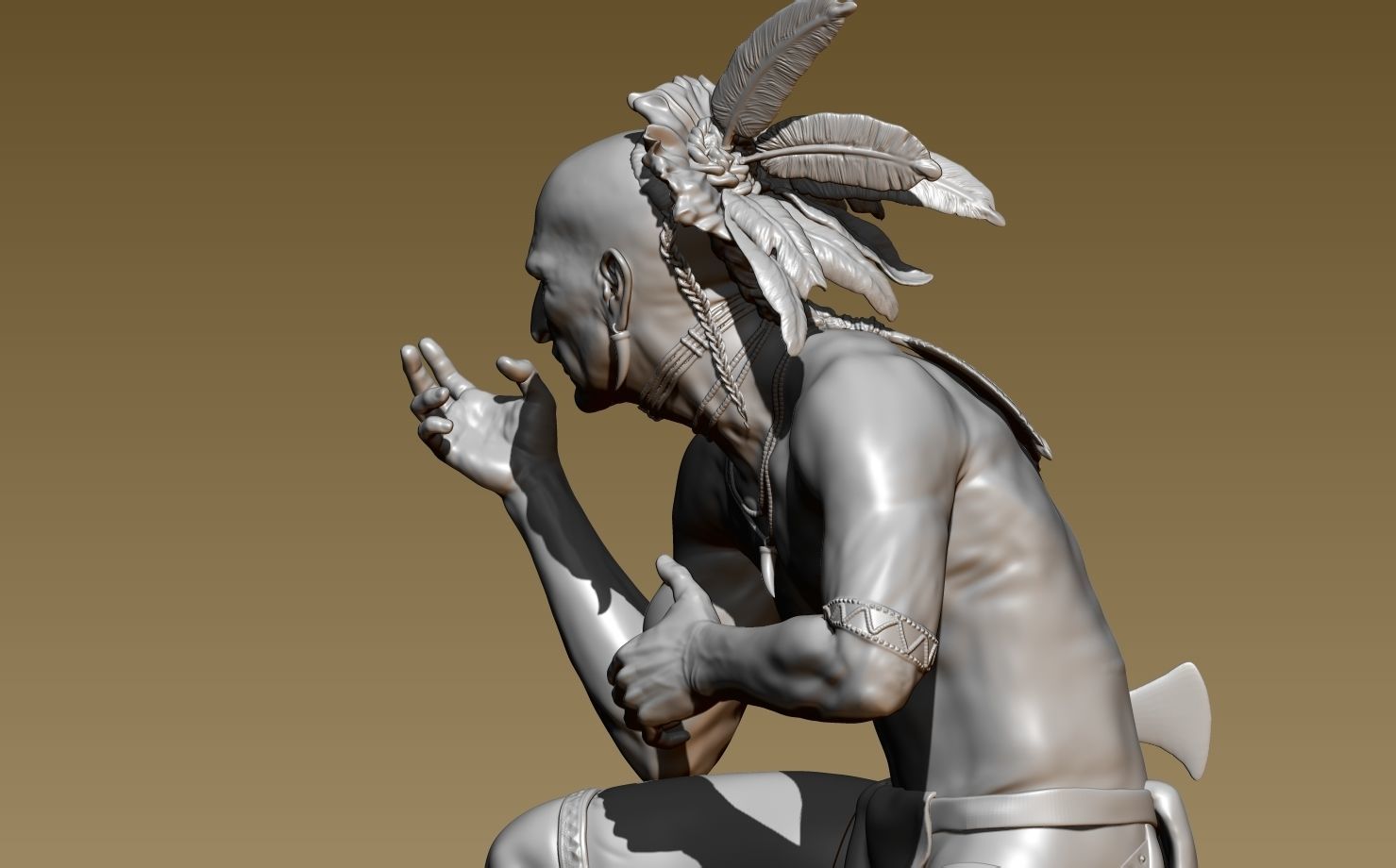 American Native Rifle 3D print model_16