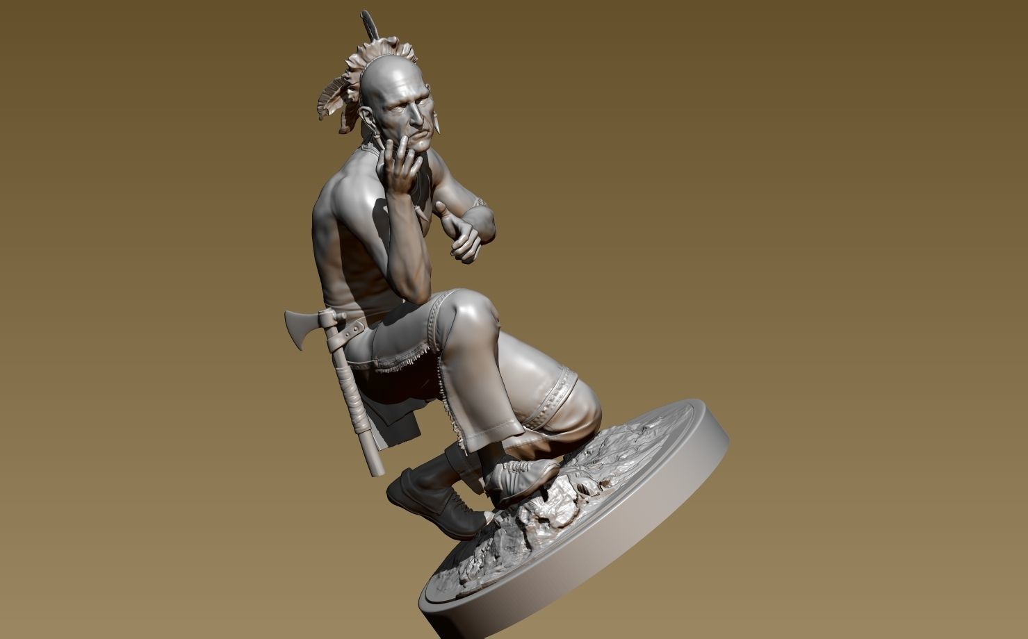 American Native Rifle 3D print model_14