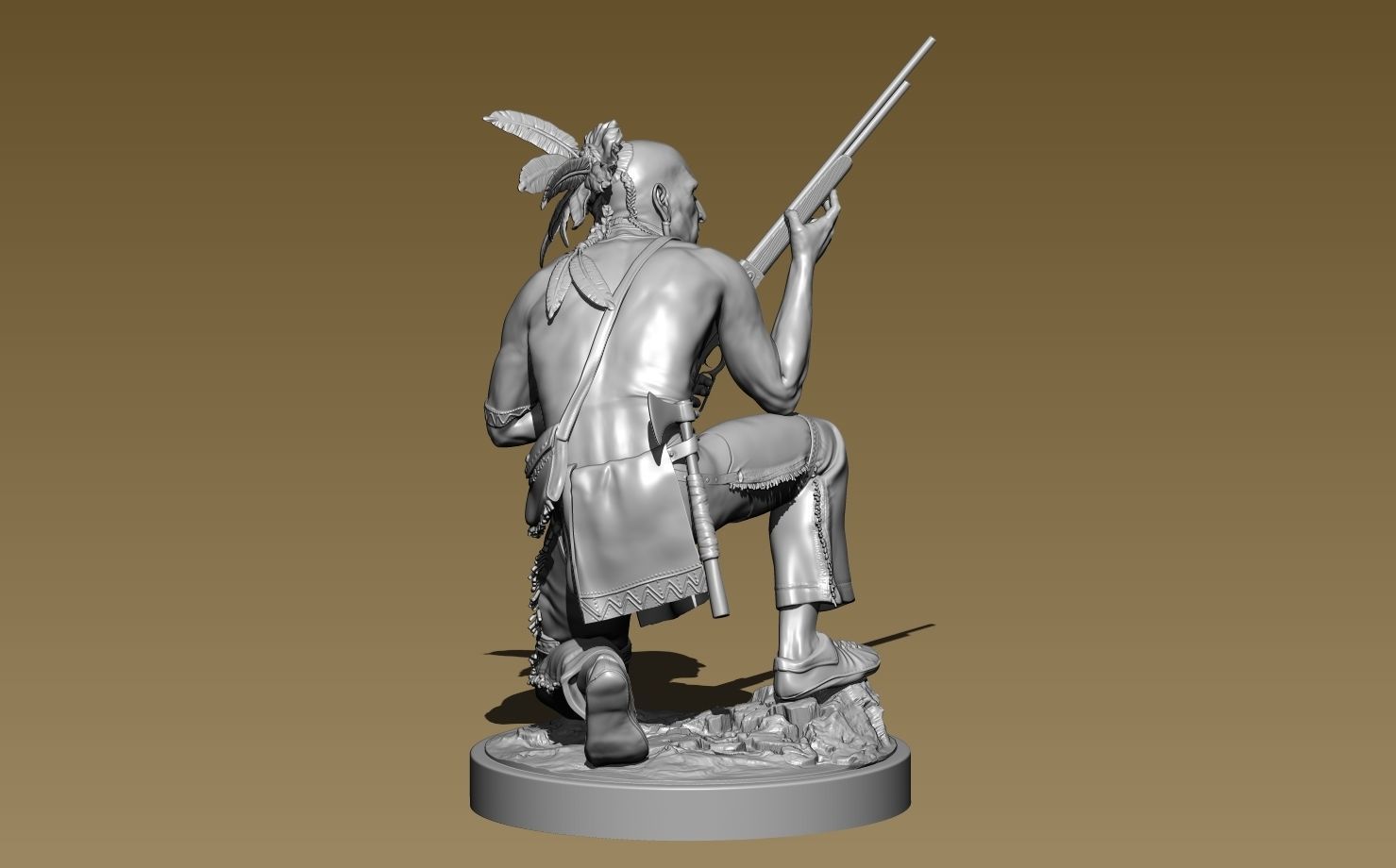American Native Rifle 3D print model_21