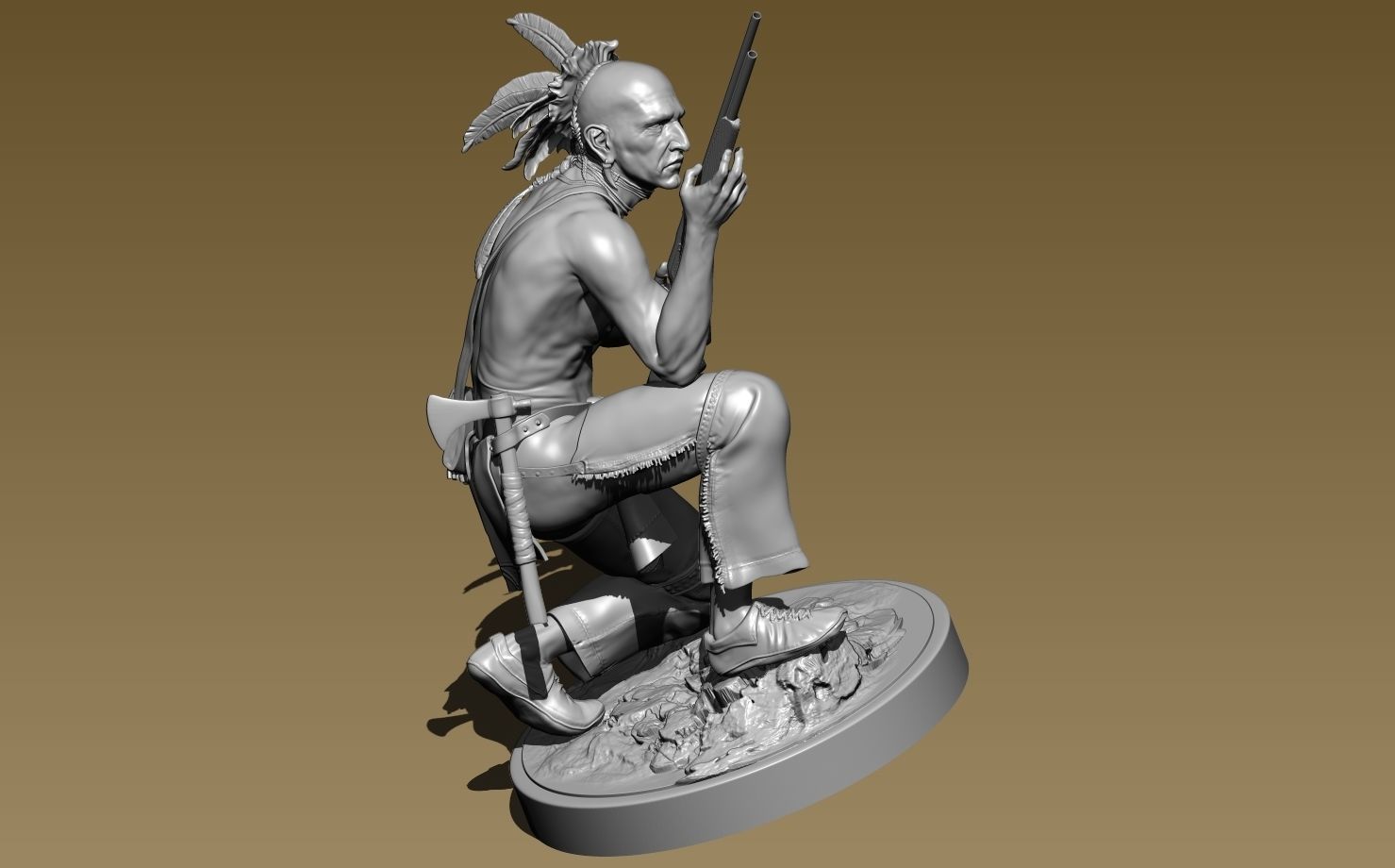 American Native Rifle 3D print model_1