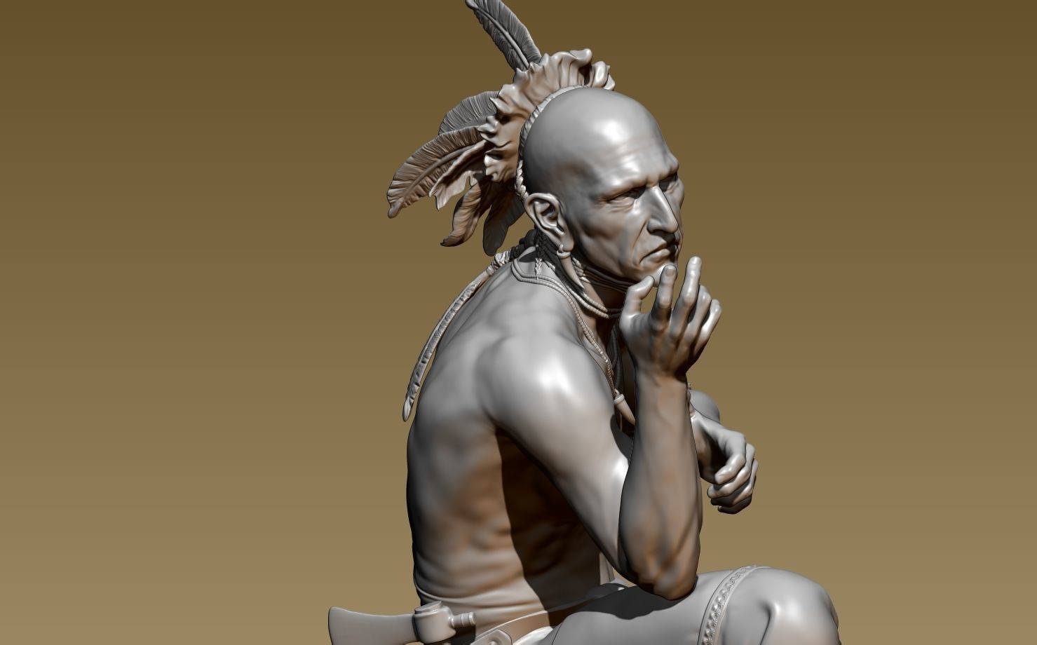 American Native Rifle 3D print model_15