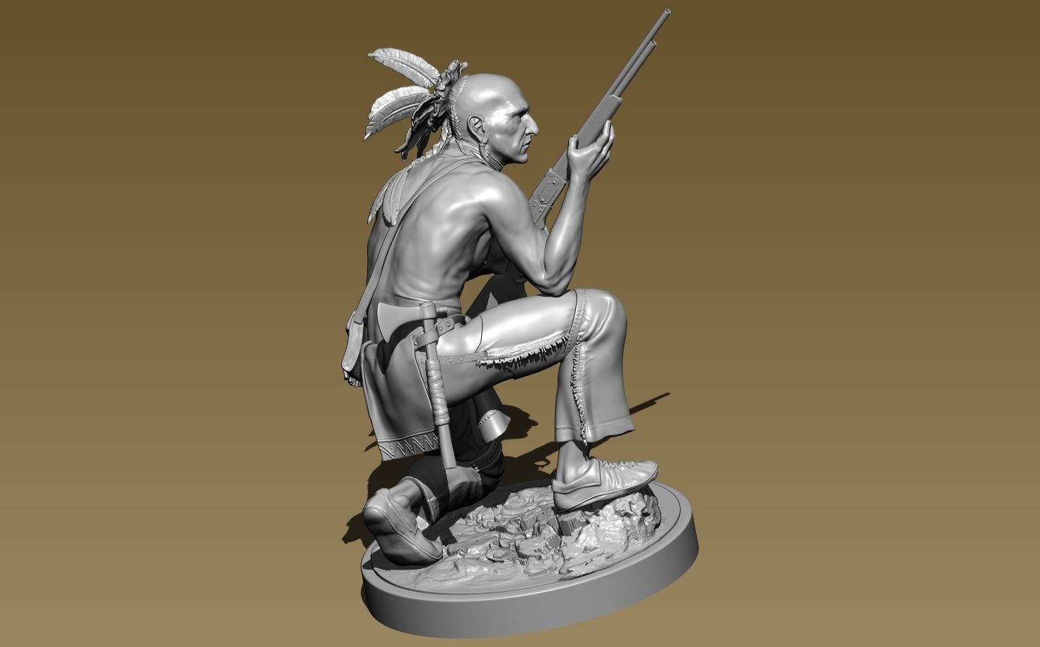American Native Rifle 3D print model_22