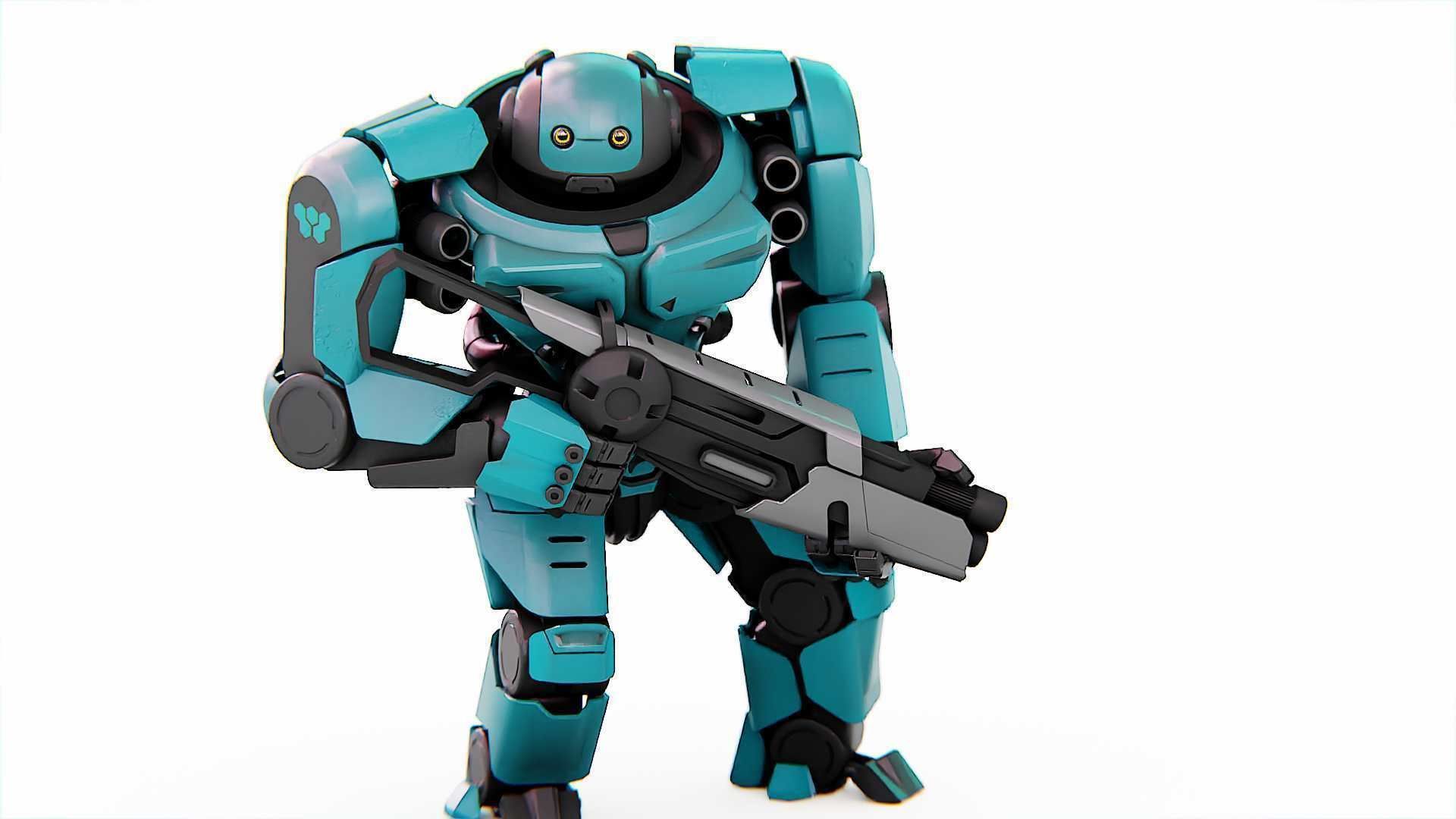 DOOM FIGHTER-V2   RIGGED 3D model_28