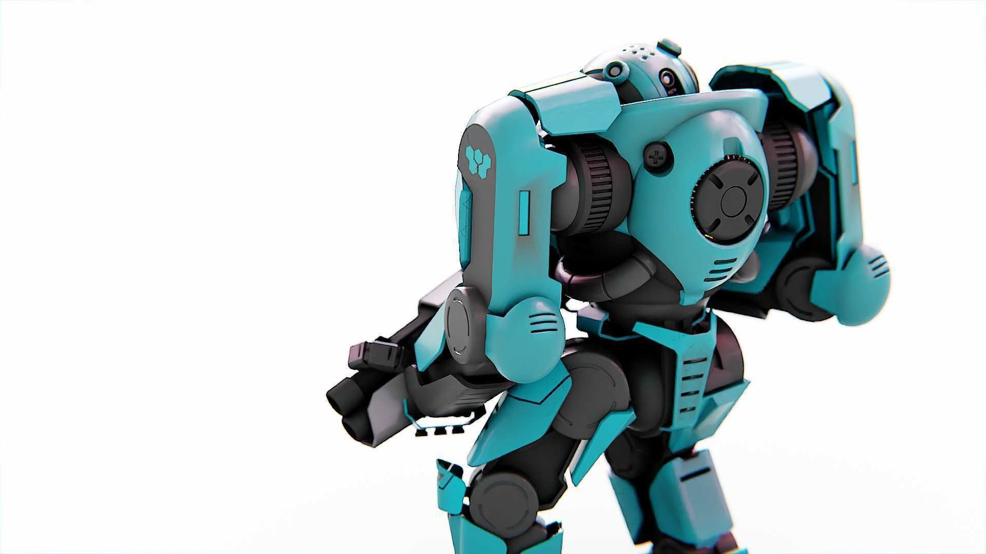 DOOM FIGHTER-V2   RIGGED 3D model_21