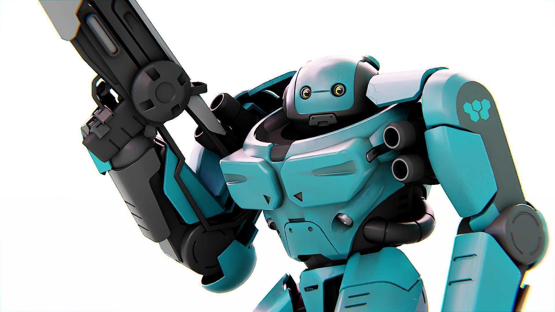 DOOM FIGHTER-V2   RIGGED 3D model_1