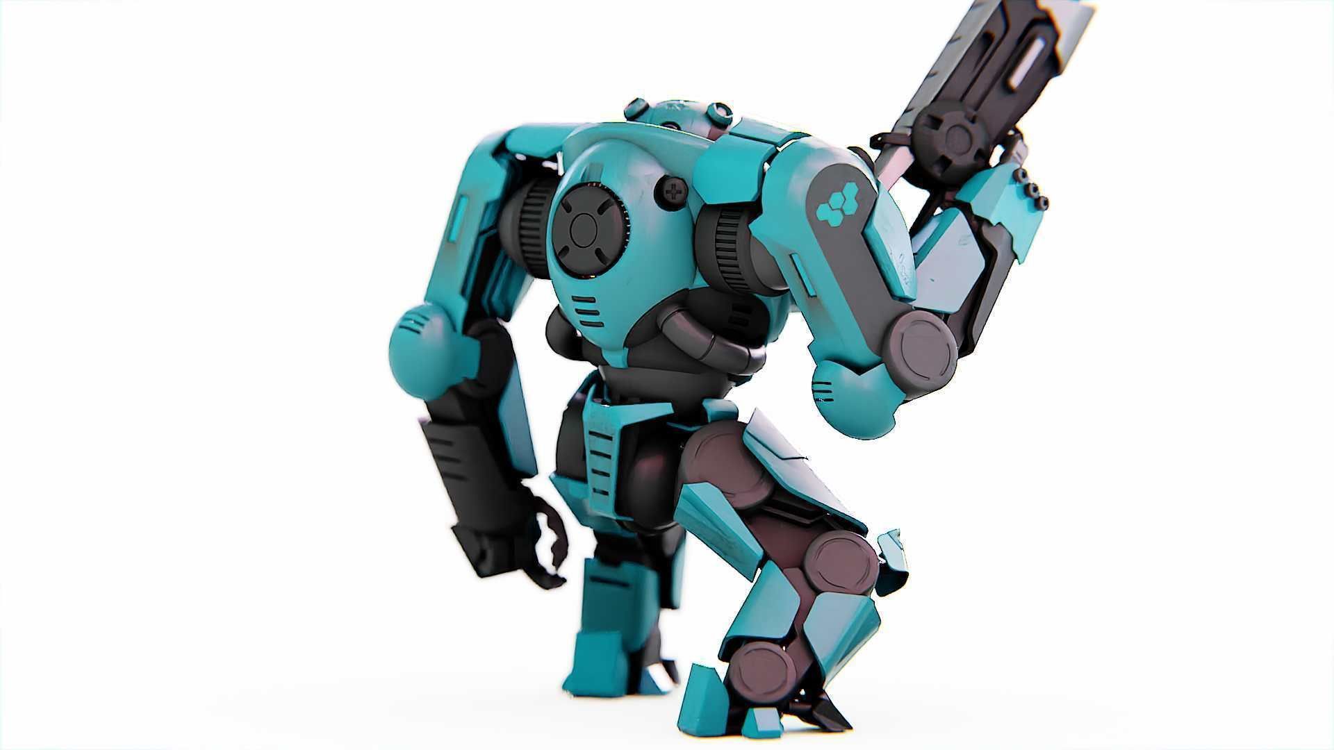 DOOM FIGHTER-V2   RIGGED 3D model_7