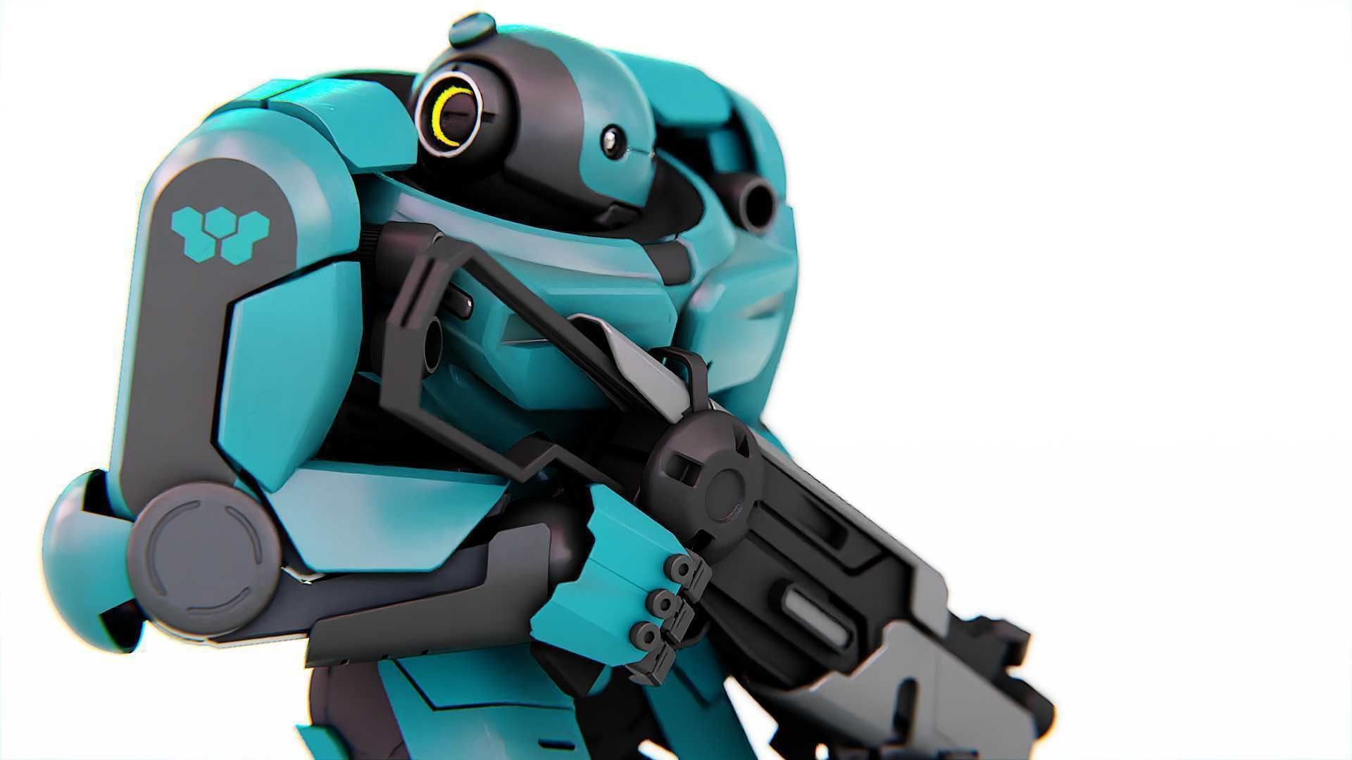 DOOM FIGHTER-V2   RIGGED 3D model_25