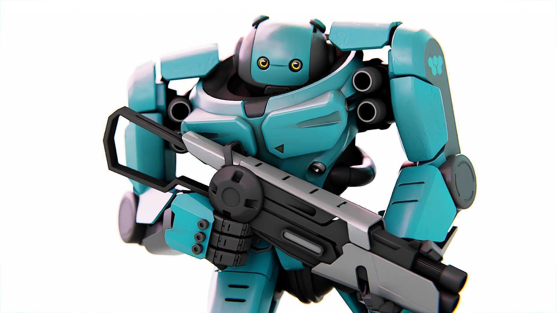 DOOM FIGHTER-V2   RIGGED 3D model_19