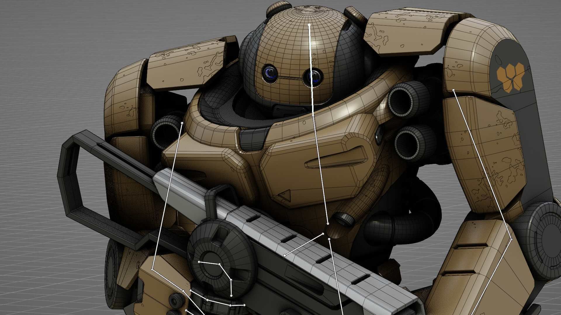 DOOM FIGHTER-V2   RIGGED 3D model_36