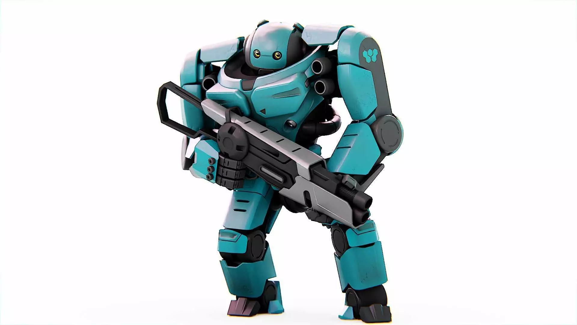 DOOM FIGHTER-V2   RIGGED 3D model_0