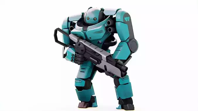 DOOM FIGHTER-V2   RIGGED 3D model