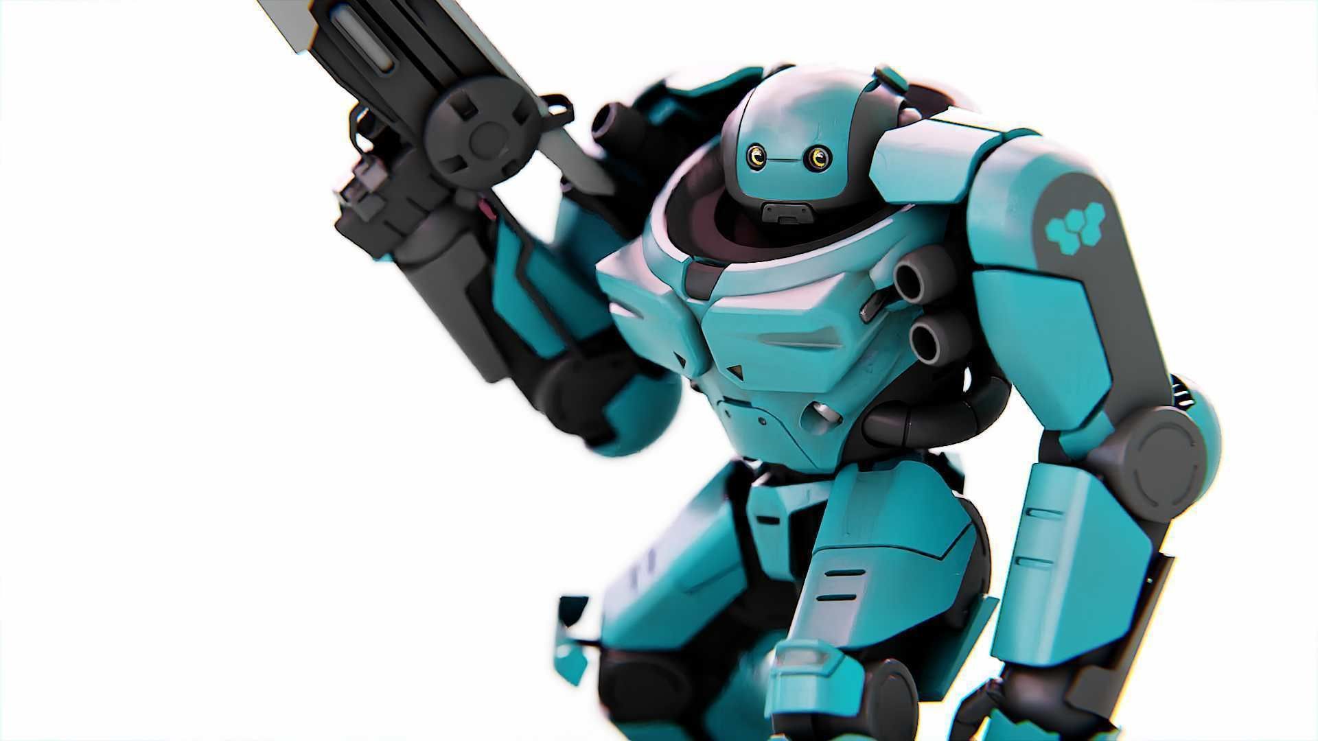 DOOM FIGHTER-V2   RIGGED 3D model_12