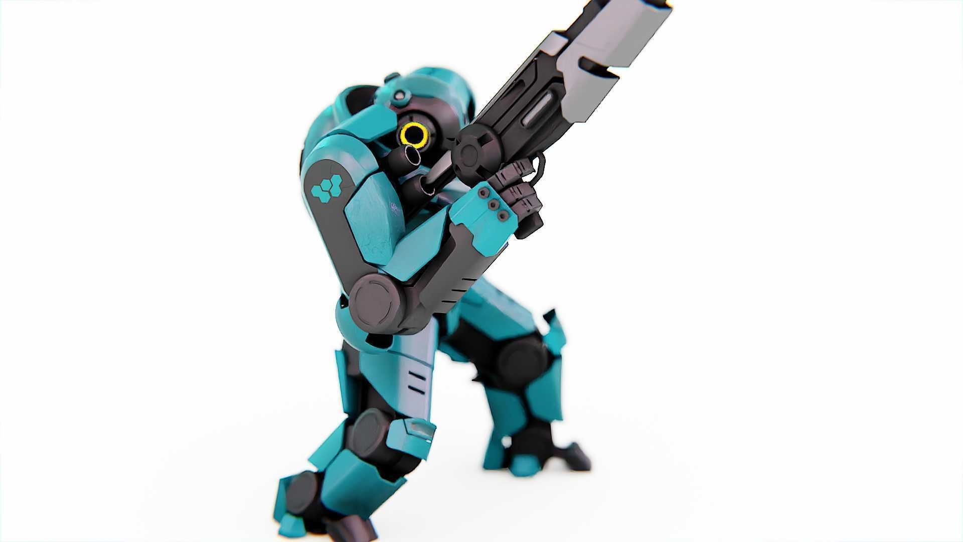 DOOM FIGHTER-V2   RIGGED 3D model_5