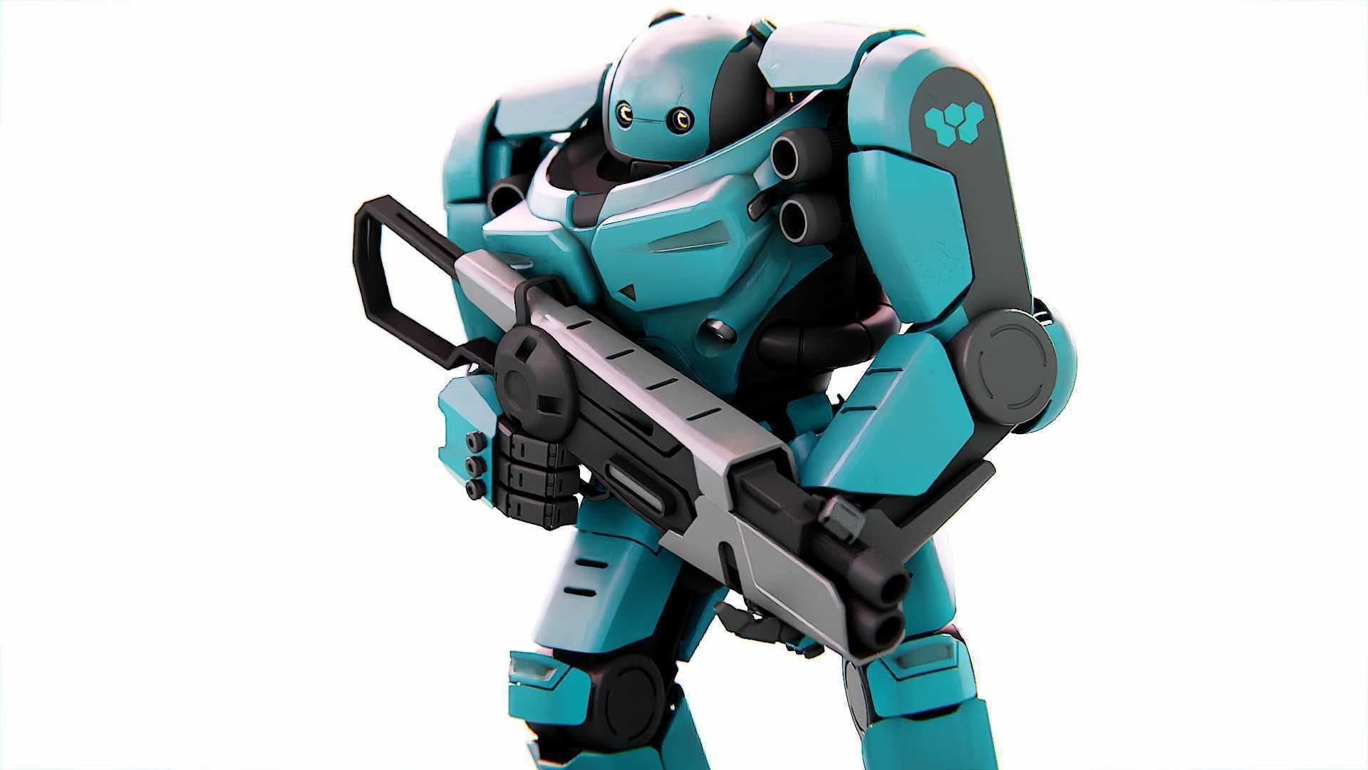 DOOM FIGHTER-V2   RIGGED 3D model_20