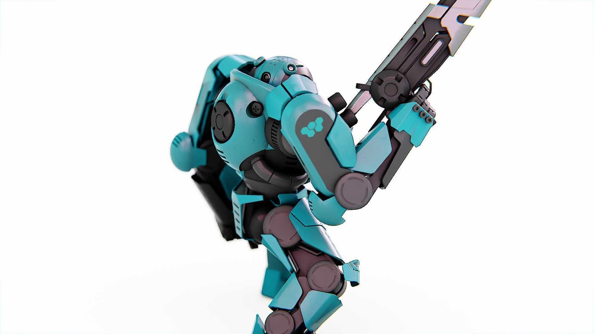 DOOM FIGHTER-V2   RIGGED 3D model_6