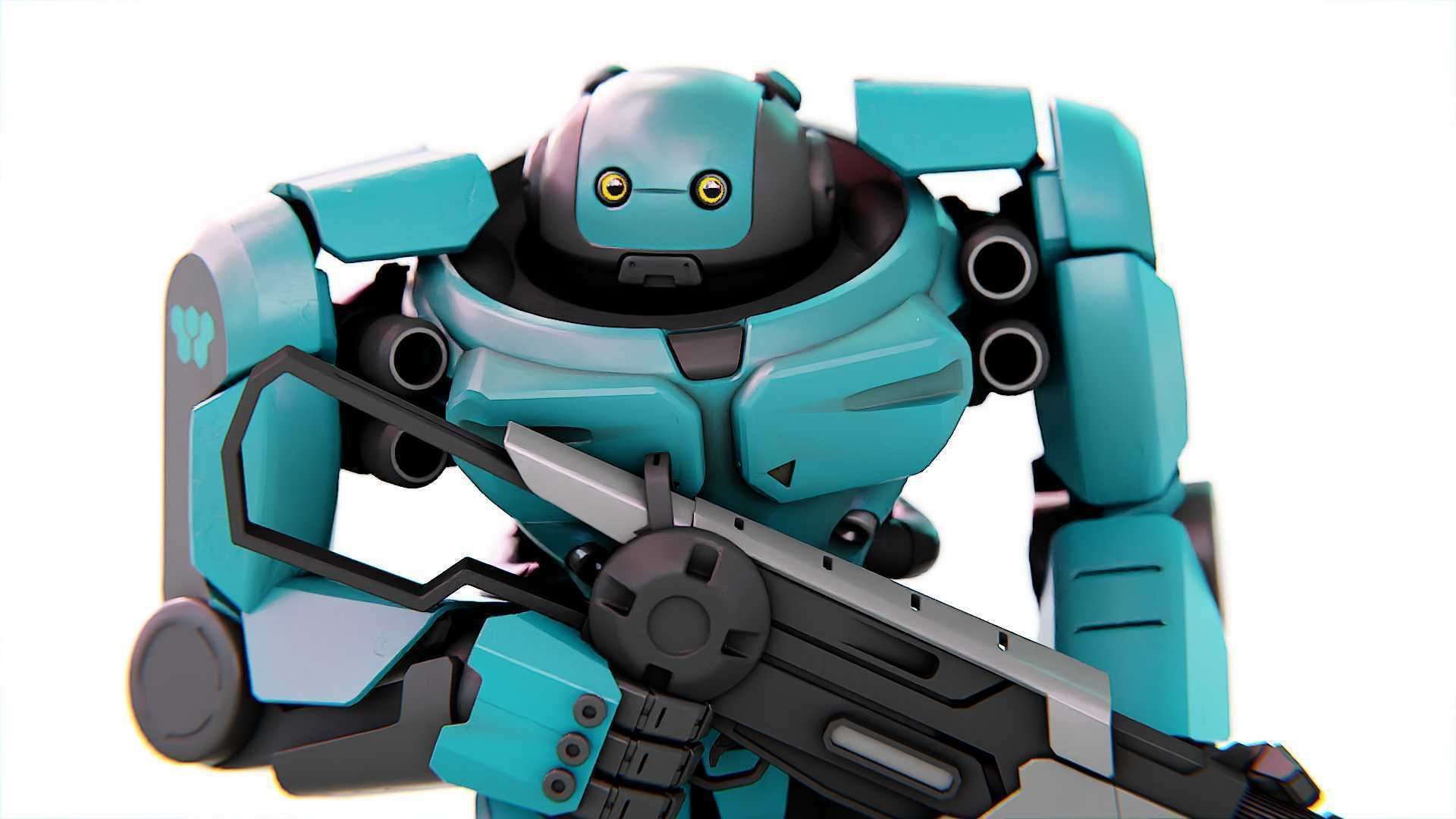 DOOM FIGHTER-V2   RIGGED 3D model_29