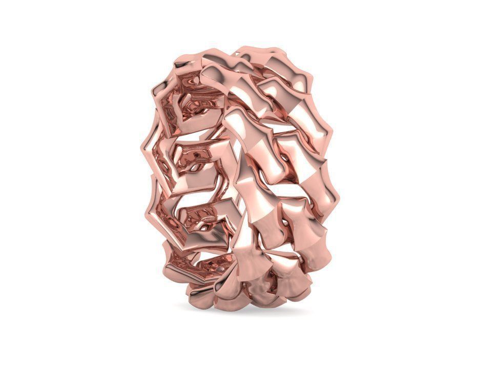 Knight Cuban Link Chain Ring  10mm Wide 5-12US 3D print model_28