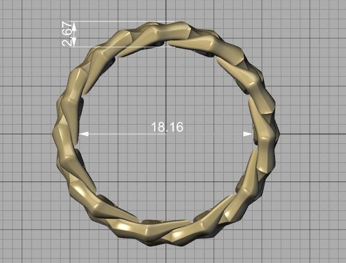 Knight Cuban Link Chain Ring  10mm Wide 5-12US 3D print model_10