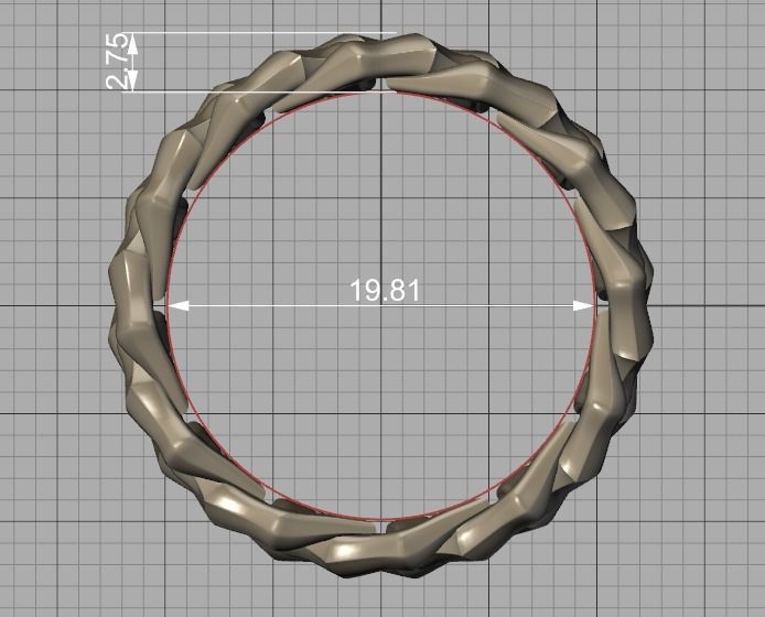 Knight Cuban Link Chain Ring  10mm Wide 5-12US 3D print model_14