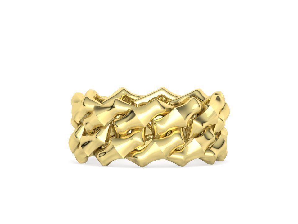 Knight Cuban Link Chain Ring  10mm Wide 5-12US 3D print model_20