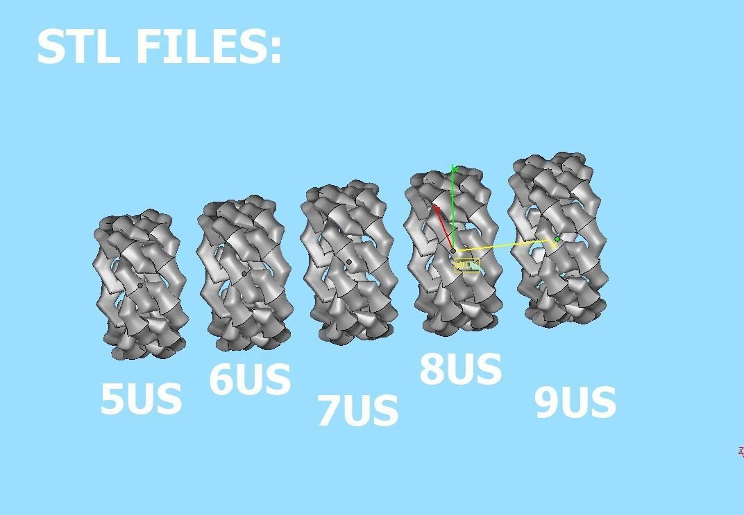 Knight Cuban Link Chain Ring  10mm Wide 5-12US 3D print model_12