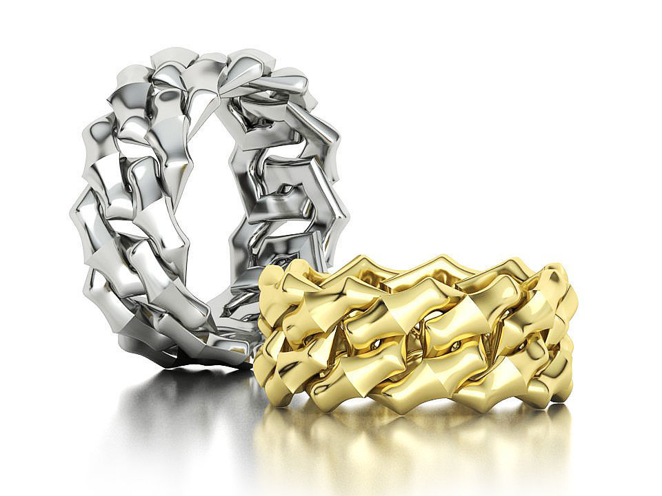 Knight Cuban Link Chain Ring  10mm Wide 5-12US 3D print model_4