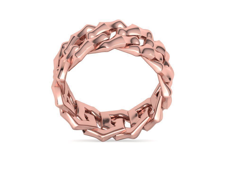 Knight Cuban Link Chain Ring  10mm Wide 5-12US 3D print model_31