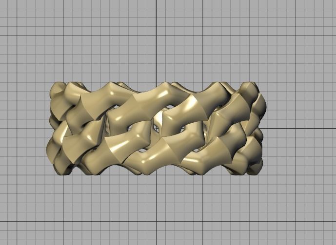 Knight Cuban Link Chain Ring  10mm Wide 5-12US 3D print model_9