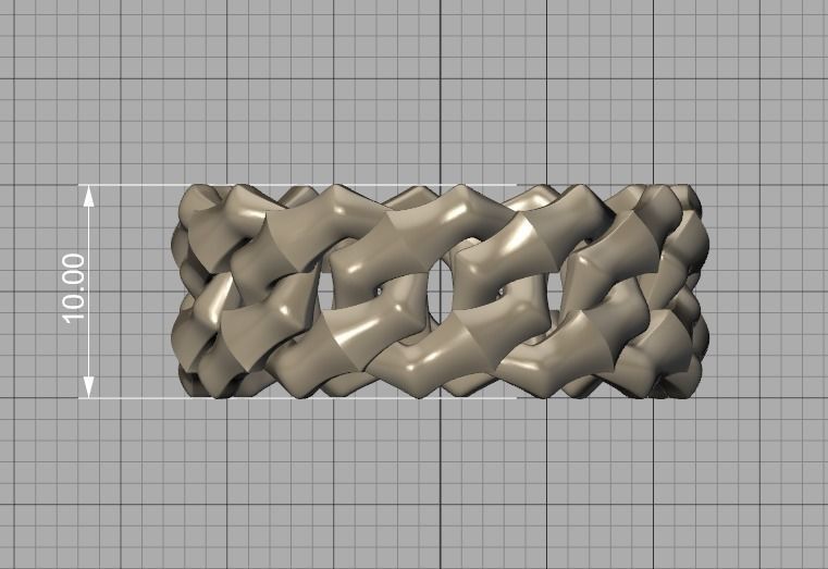 Knight Cuban Link Chain Ring  10mm Wide 5-12US 3D print model_15