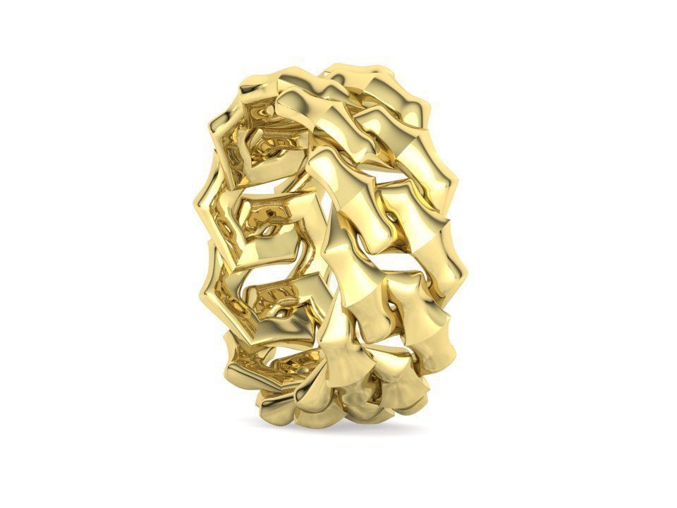 Knight Cuban Link Chain Ring  10mm Wide 5-12US 3D print model_29