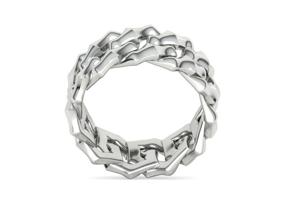 Knight Cuban Link Chain Ring  10mm Wide 5-12US 3D print model_33