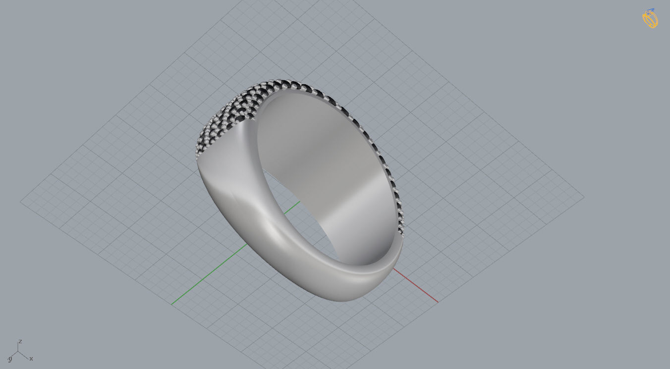 Ring with Heart shape 3D print model_12