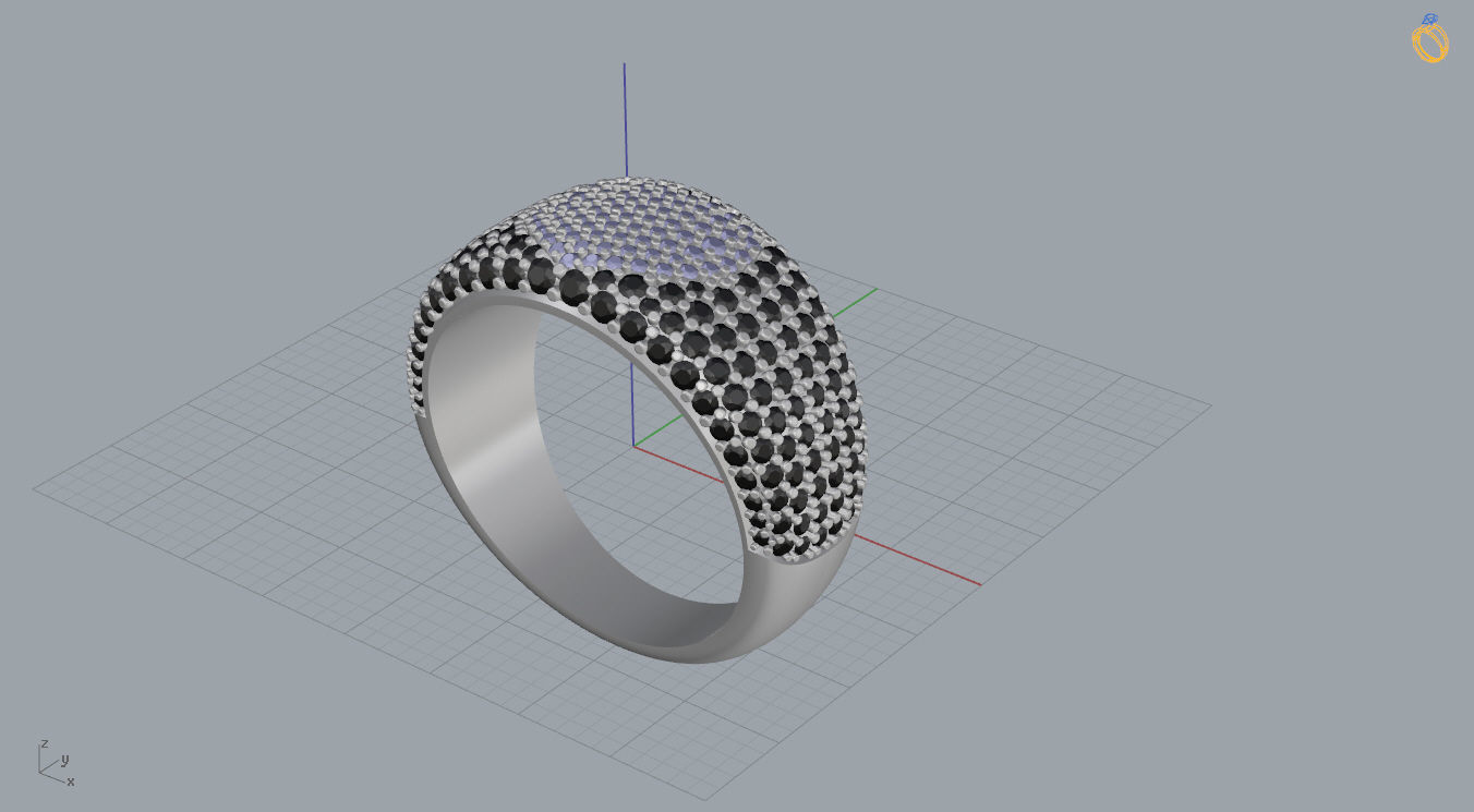 Ring with Heart shape 3D print model_9