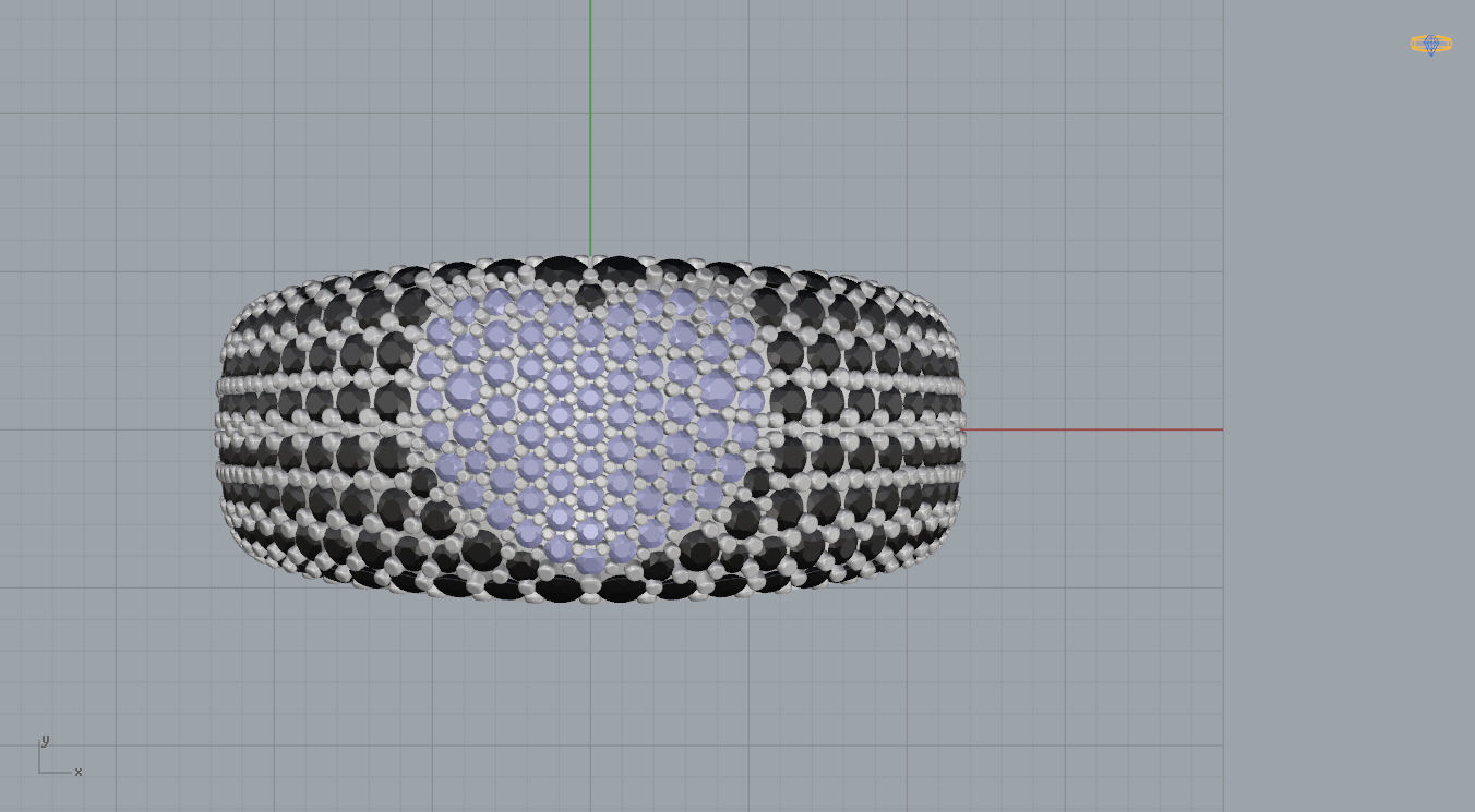 Ring with Heart shape 3D print model_7