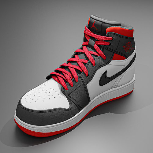 Air Jordan 1 Retro PBR 3D High Quality model Low-poly 3D model
