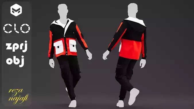 Men s jacket for marvelous designer