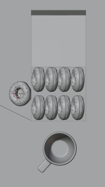 A set of doughnuts 3D model_4