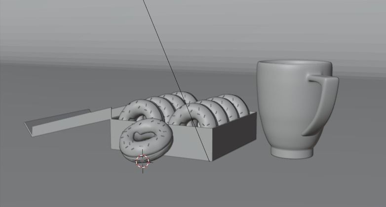 A set of doughnuts 3D model_3
