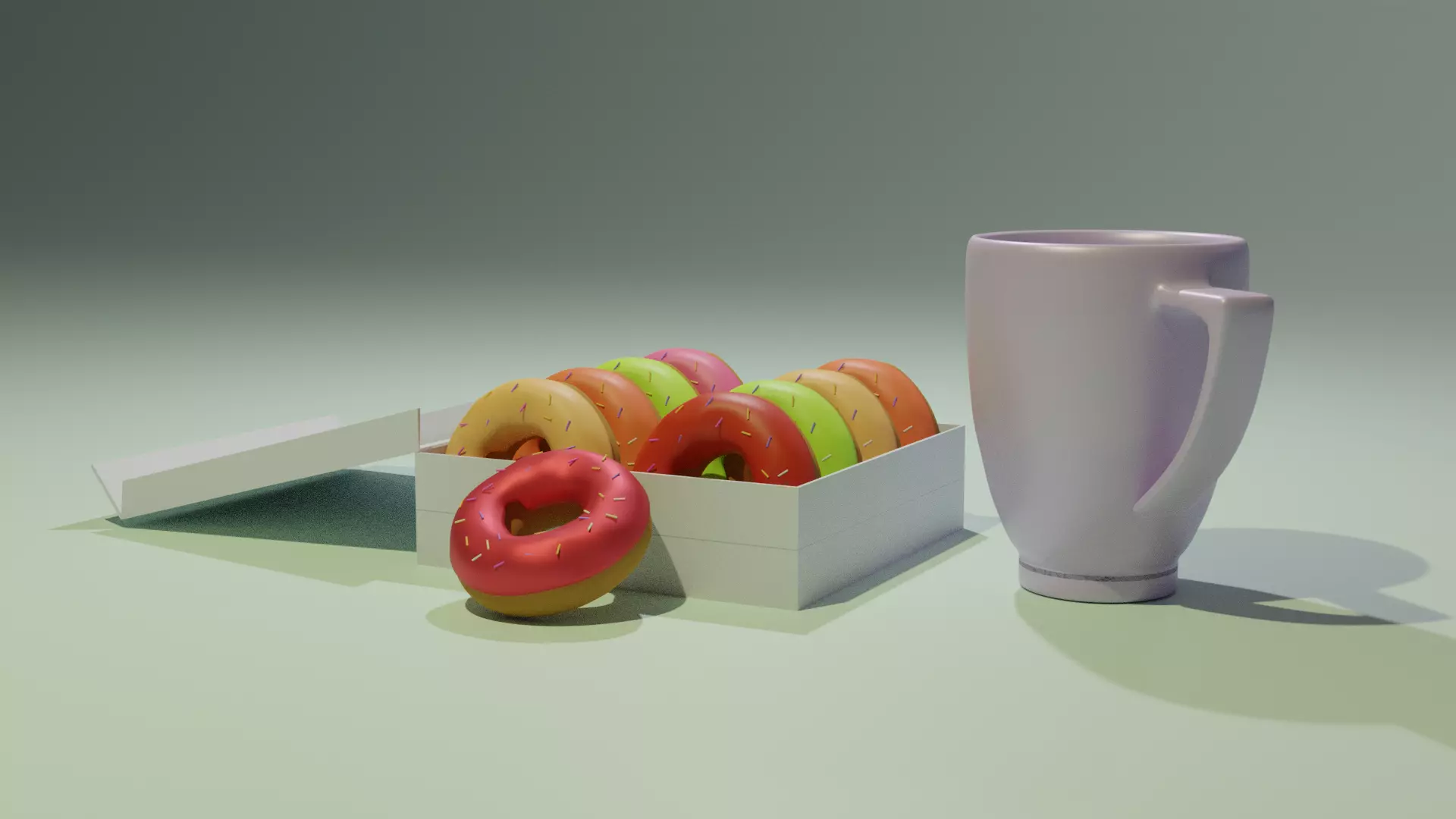 A set of doughnuts 3D model_0