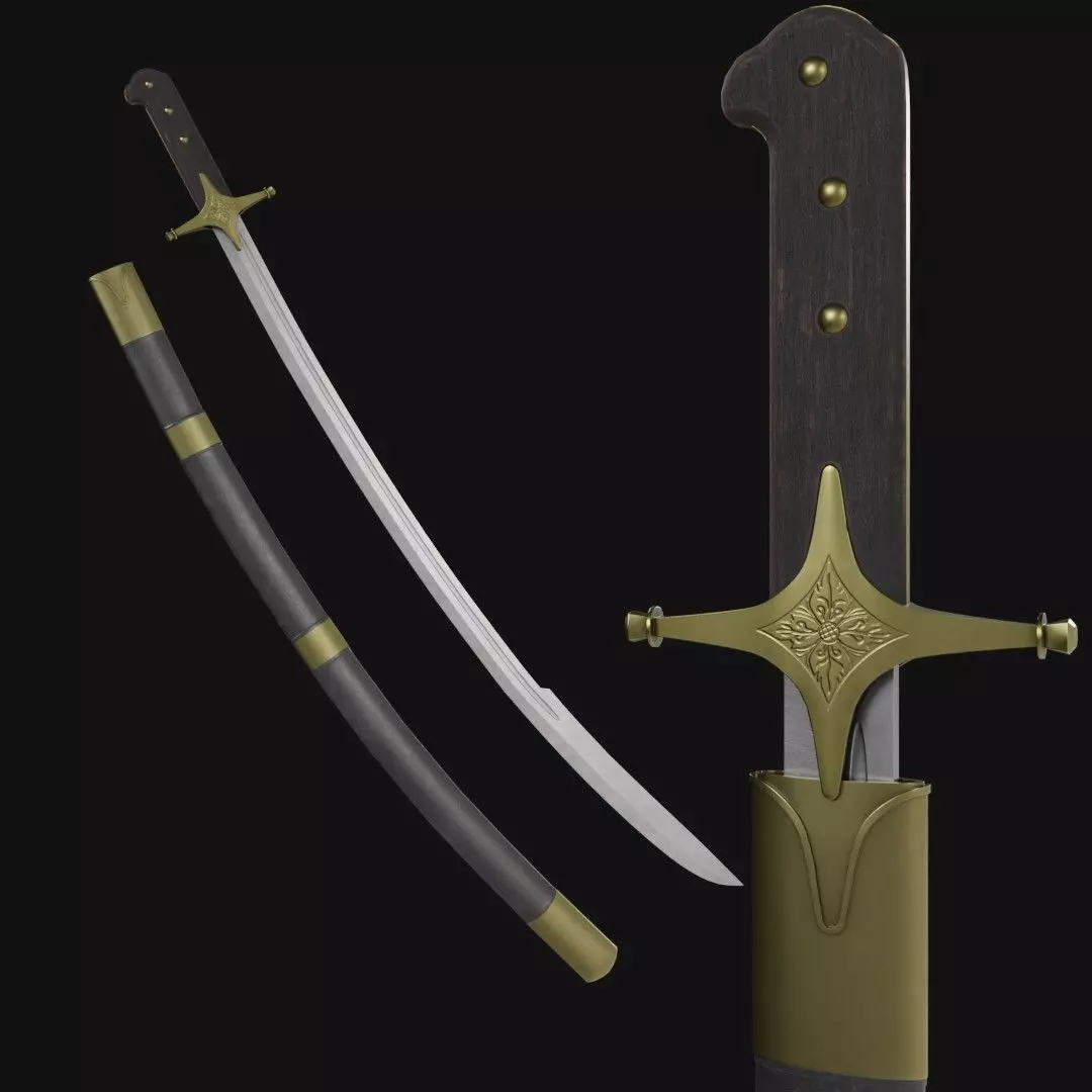Karabela saber Low-poly 3D model_0