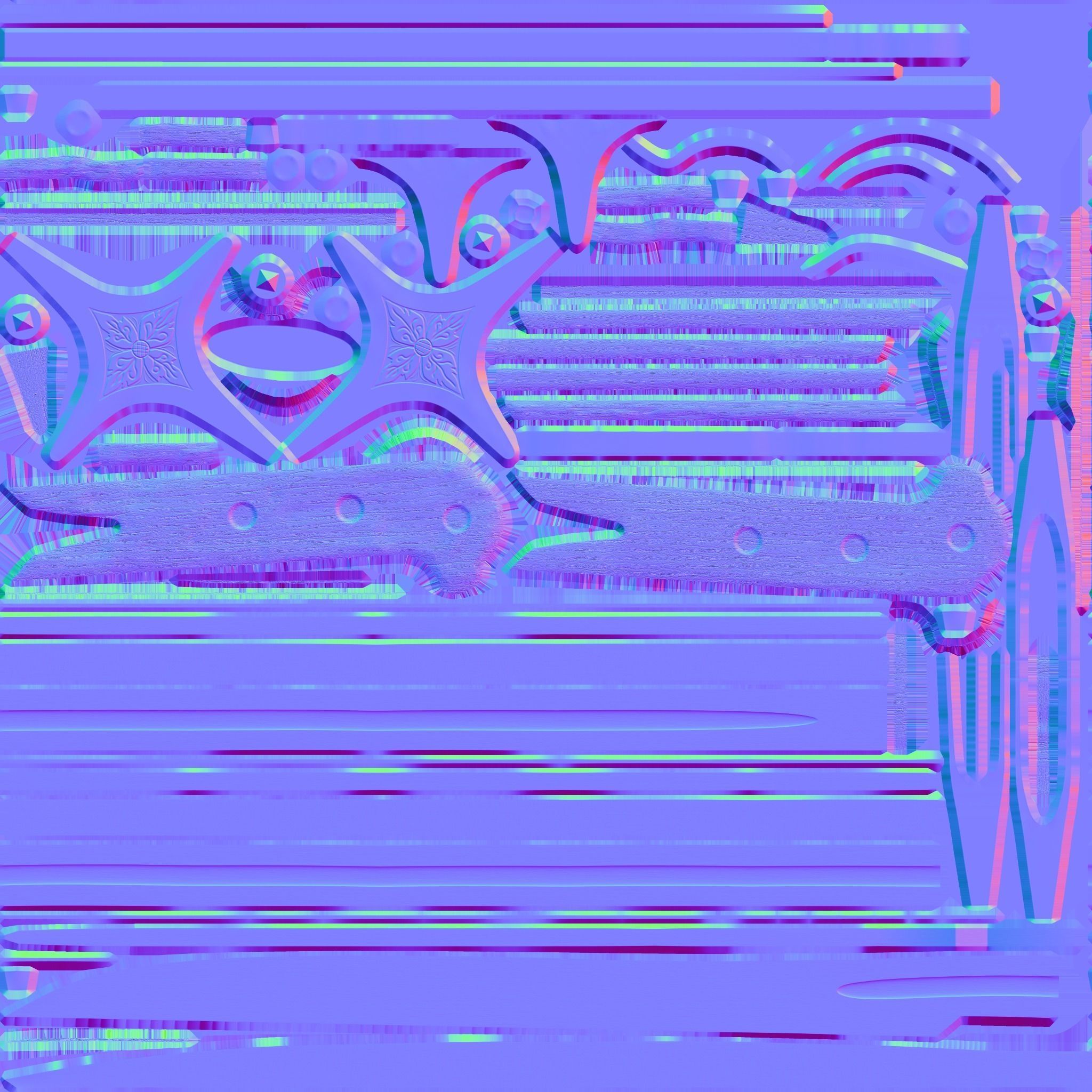 Karabela saber Low-poly 3D model_13