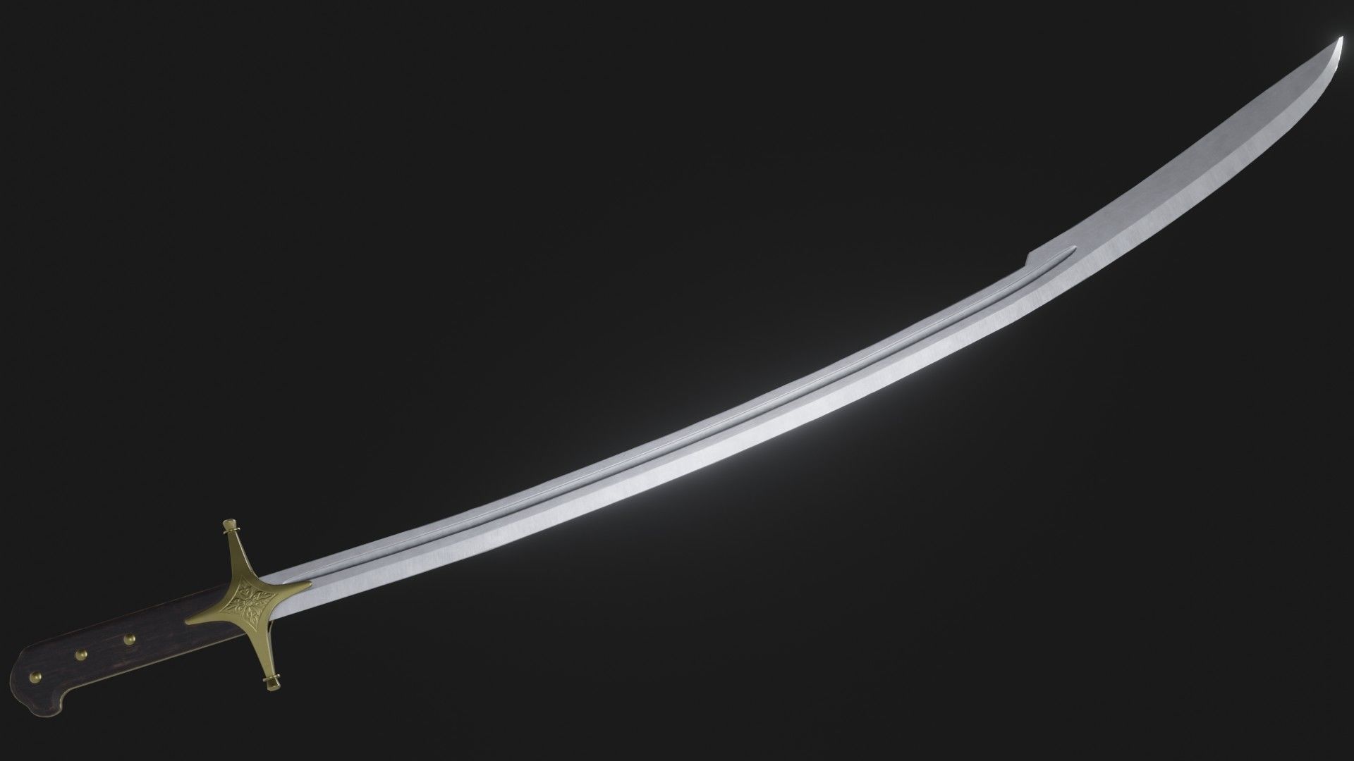 Karabela saber Low-poly 3D model_9