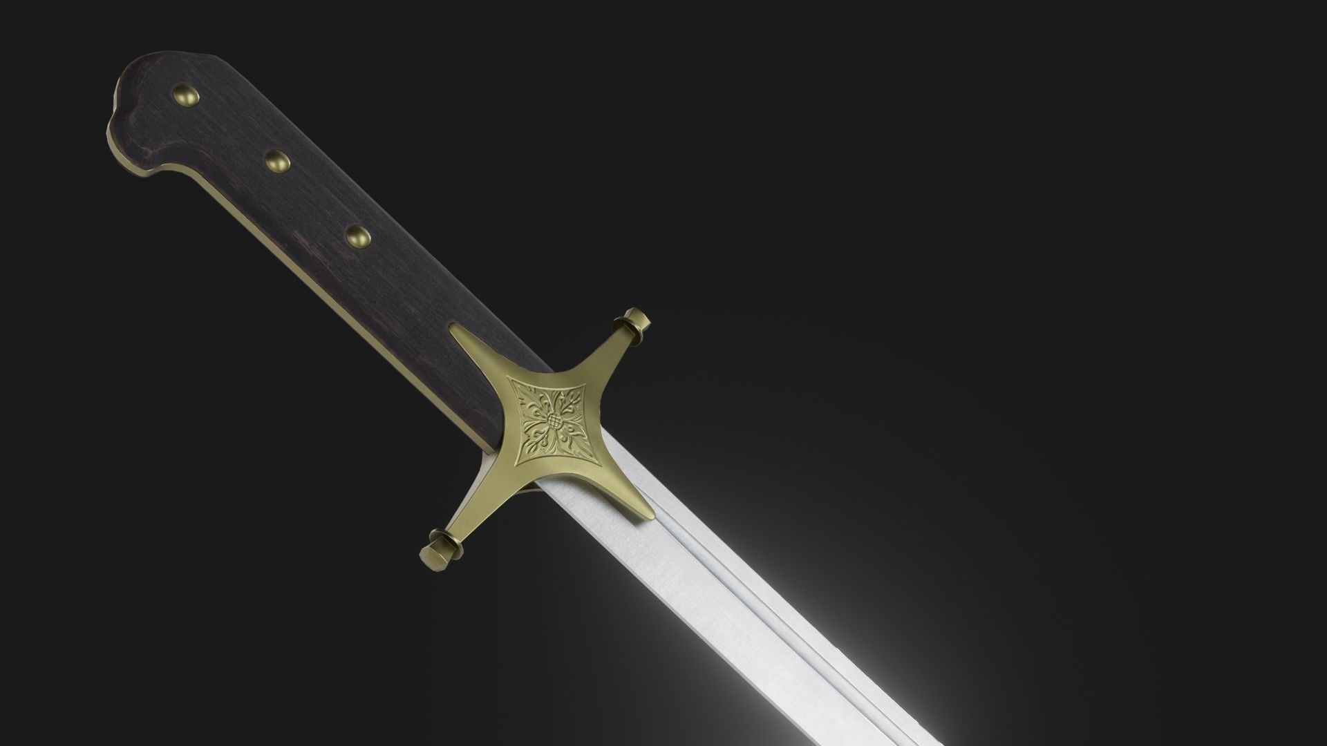 Karabela saber Low-poly 3D model_7