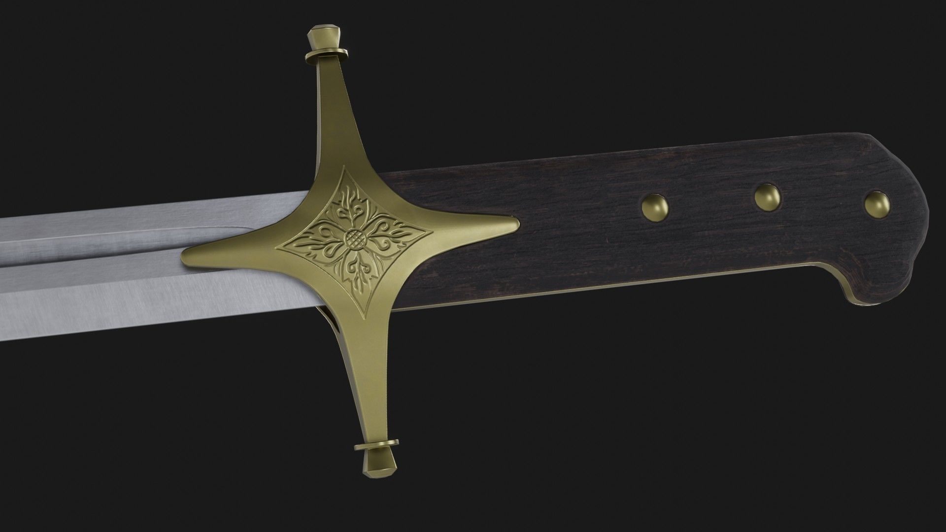 Karabela saber Low-poly 3D model_10