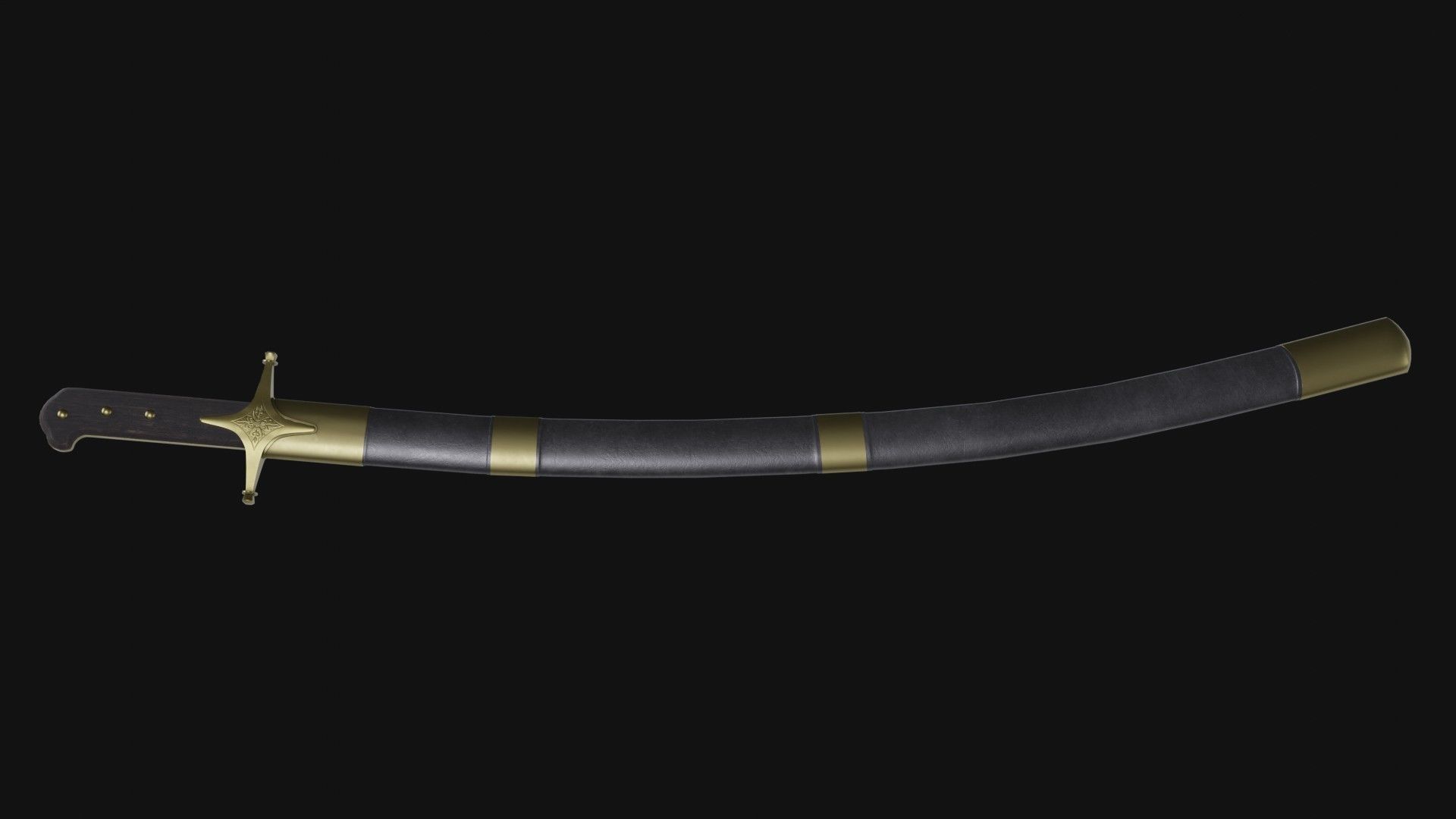 Karabela saber Low-poly 3D model_5