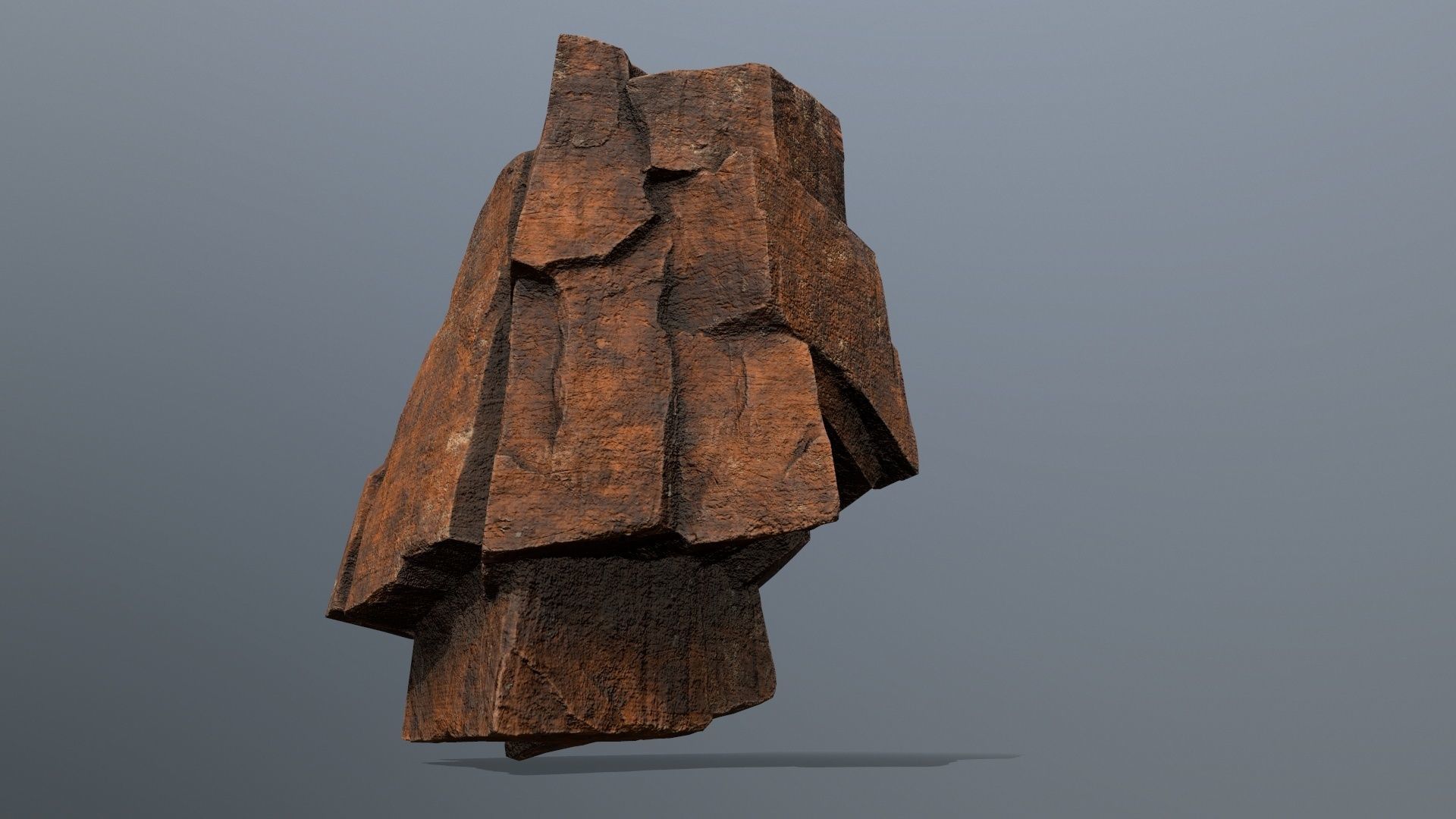 desert rocks Low-poly 3D model_6