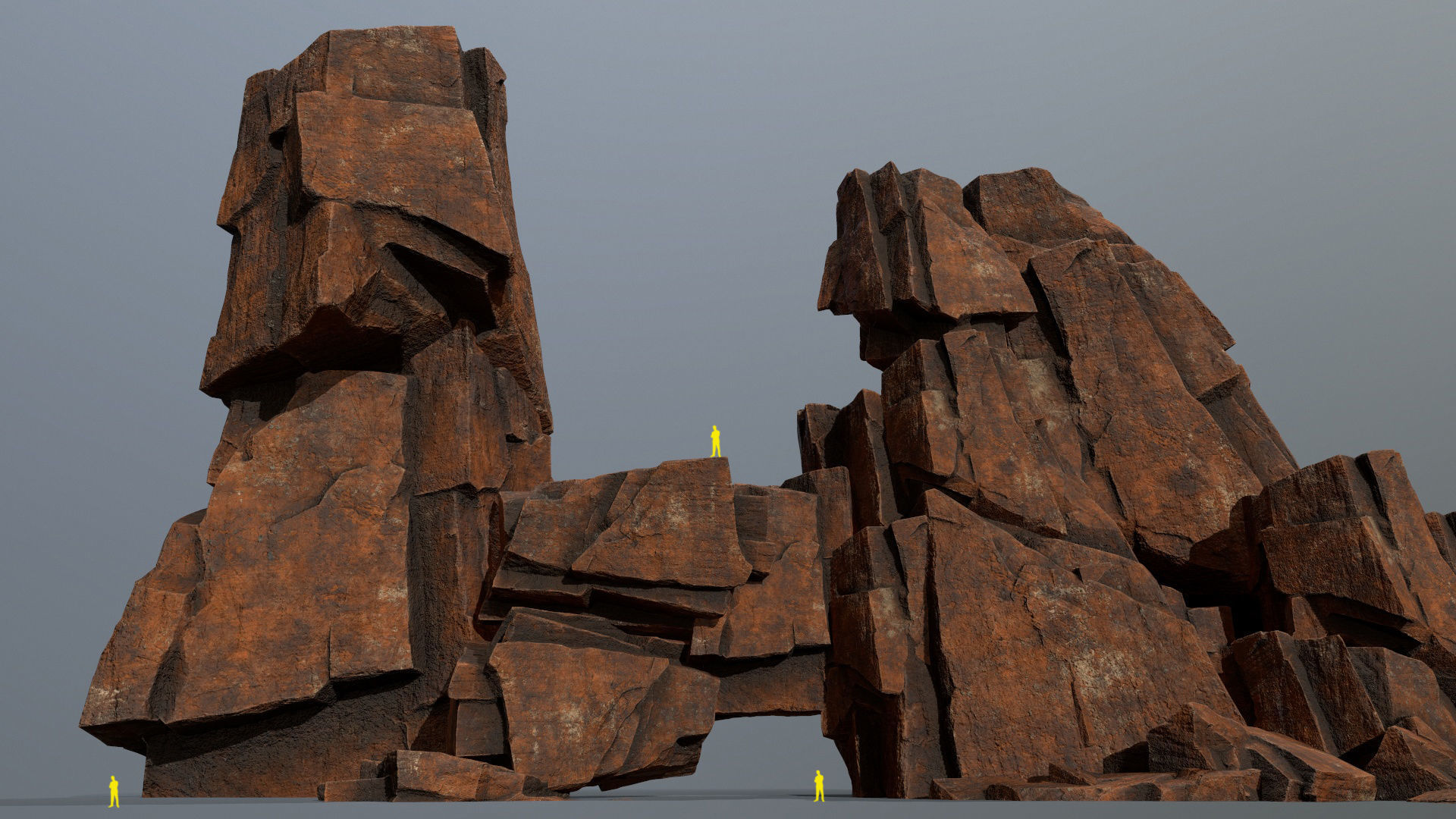 desert rocks Low-poly 3D model_1