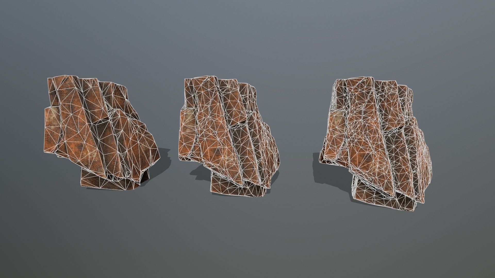 desert rocks Low-poly 3D model_13