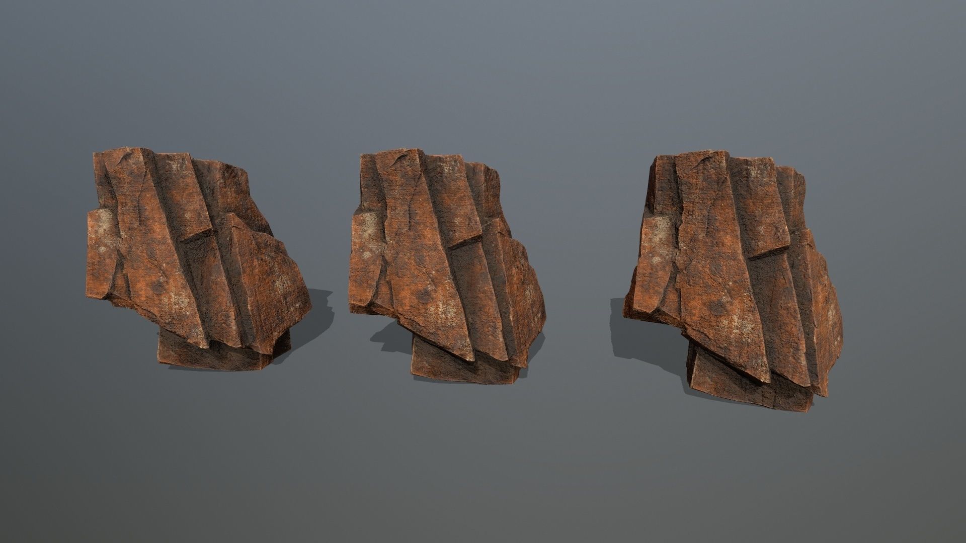 desert rocks Low-poly 3D model_12